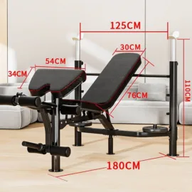 Adjustable Bench with Rack For Home Gym - Image 2