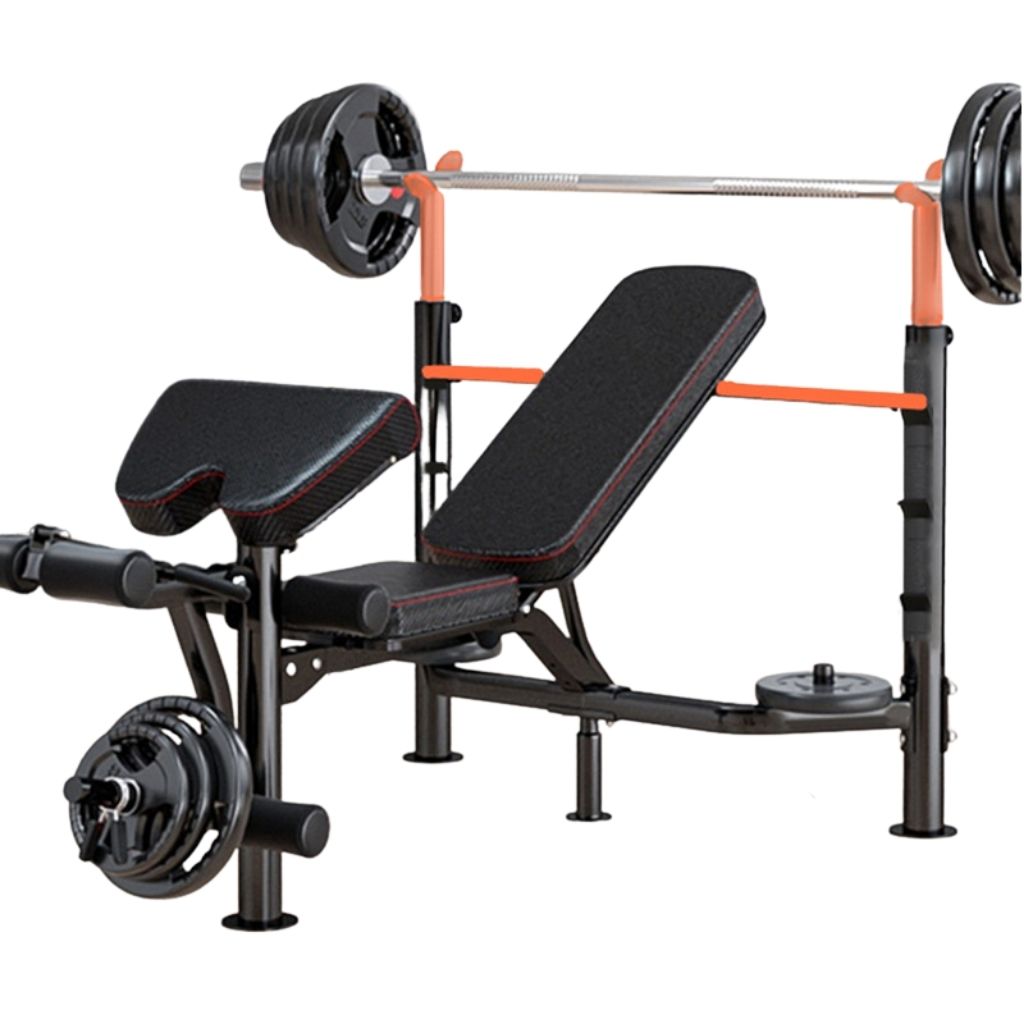 front Adjustable bench with rack