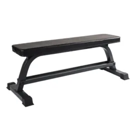 front of black flat bench