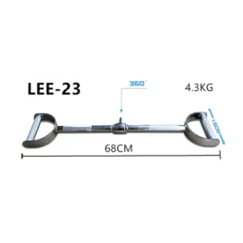 Lat Straight Pull Down Attachment with D-handle LEE-23 Size.