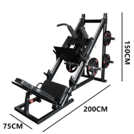 Size and dimensions of a leg press machine.