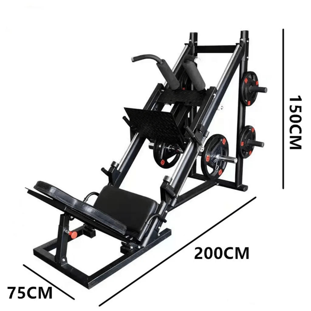 Size and dimensions of a leg press machine.