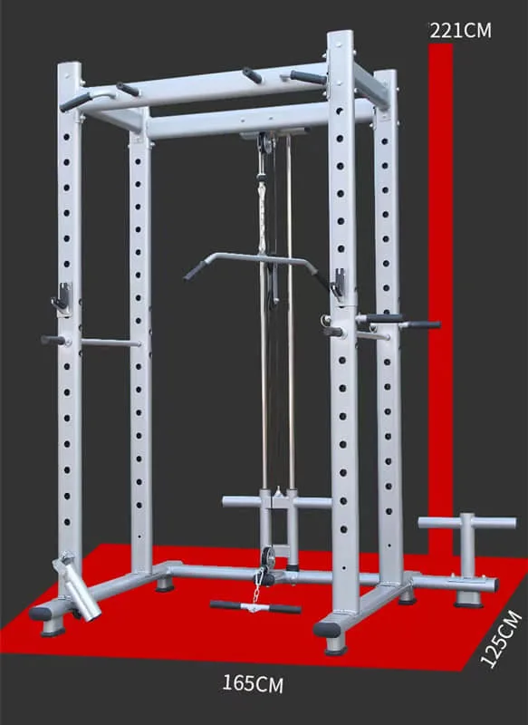 Experience the power of our Power Cage with Lat Pulldown for comprehensive strength training.