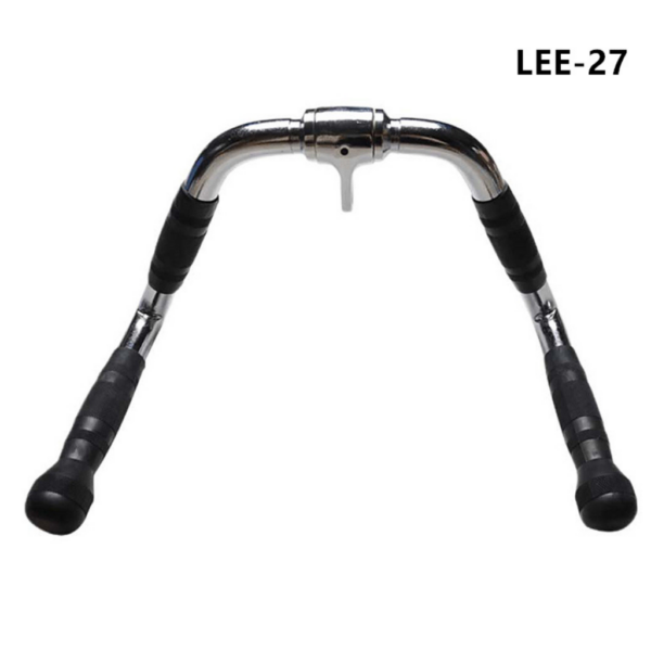 Tricep Press Down Bar, Revolving Straight Curl Pulldown Bar with Rotating & Rubber Handle Grips