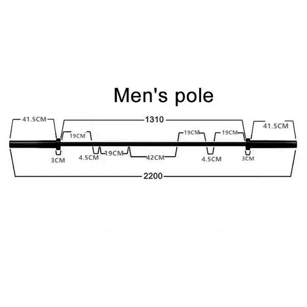 Size of the silver barbell