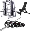 Smith Machine with Bench and Barbell Weights Set