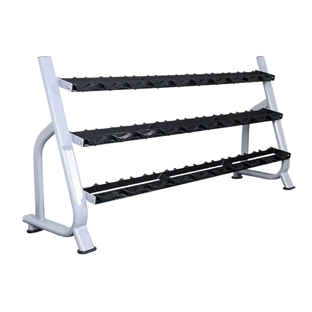 Three Tier 15 Pairs Dumbbell Rack Commercial