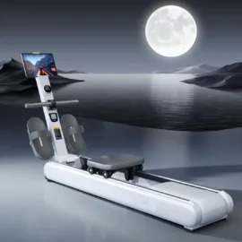 White rowing machine