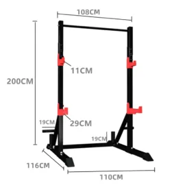 size of squat rack bench press rack