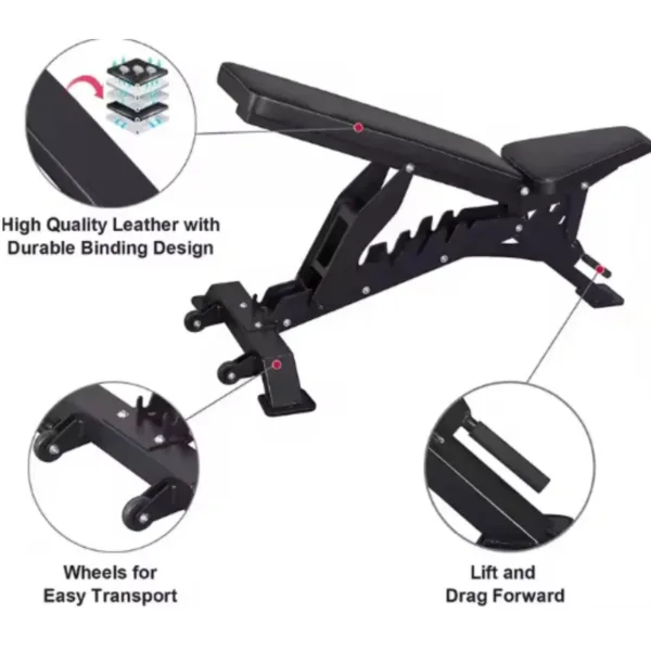 details of the adjustable bench
