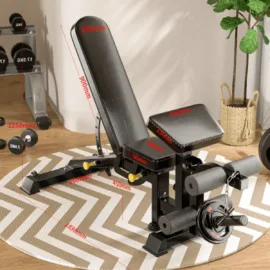 Adjustable Decline Bench with Preacher Curl and Leg Extend - Image 9
