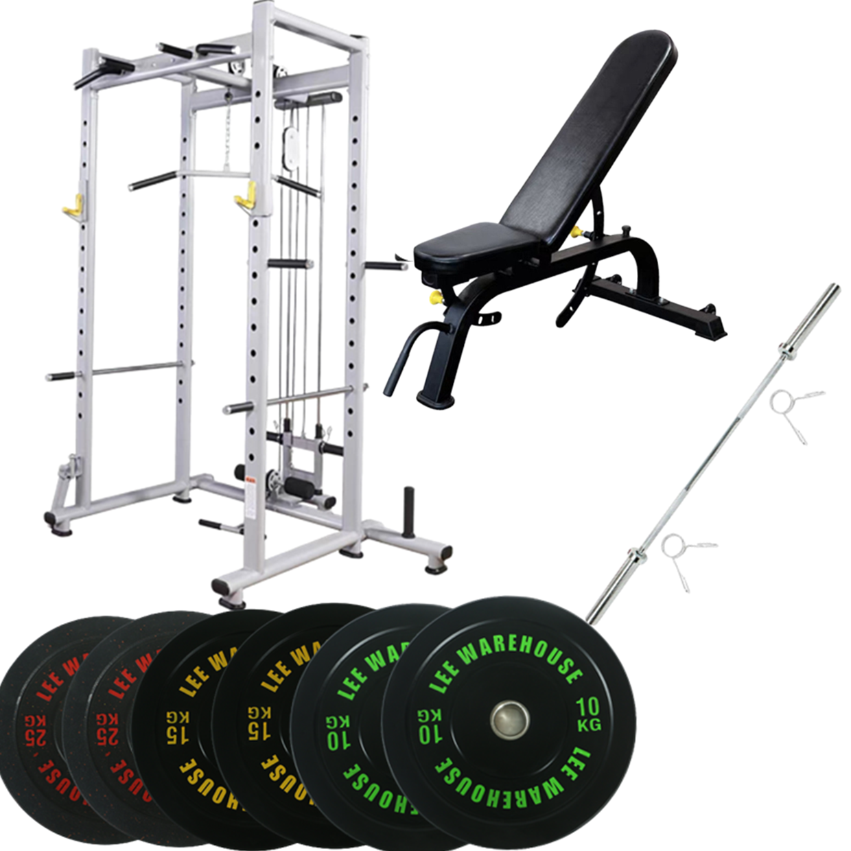 Home Gym Set |Power cage+Bench+Barbell+Weights