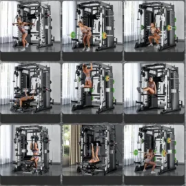 Smith Machine with Decline Bench and 110KG Weights Set - Image 6