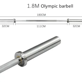 Olympic Barbell｜1.8m 15KG Silver｜Bearing - Image 6