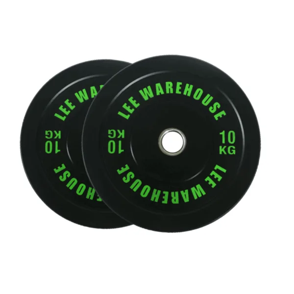 Two-tier dumbbell rack with various weights.