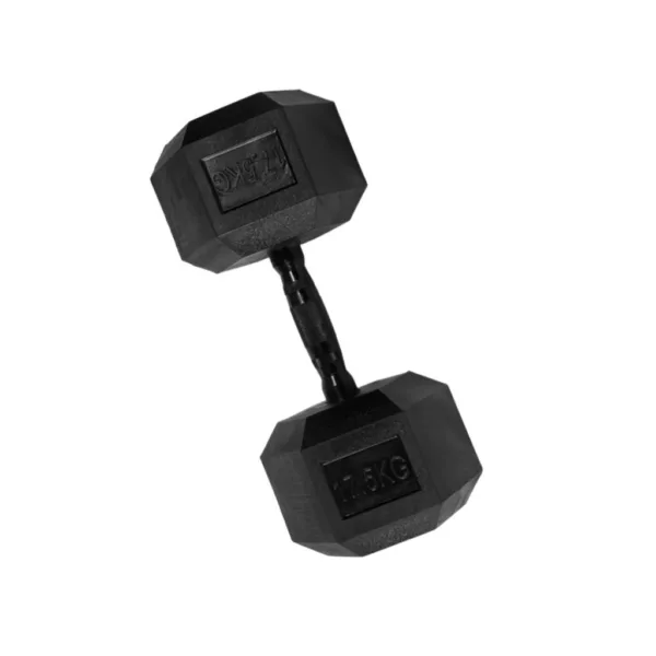 A black dumbbell