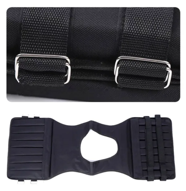 Opened Gym weight vest, displayed in two separate pieces