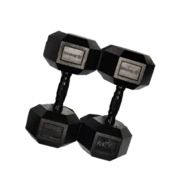 A pair of 20kg Hex Dumbbells