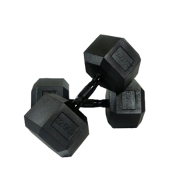 Black Hex Dumbbells