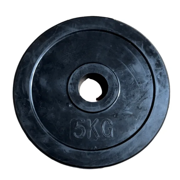 Close-up view 5kg Weight Plate 50mm Detail.