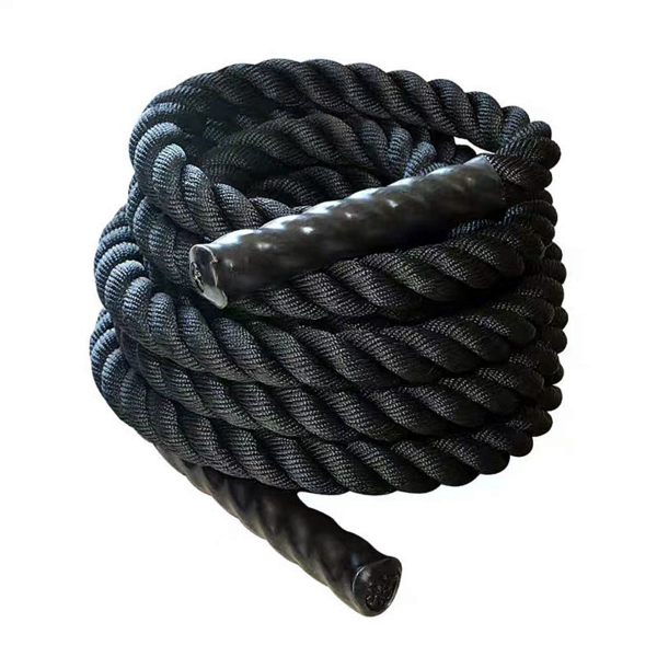 Black Battle Rope in White Background