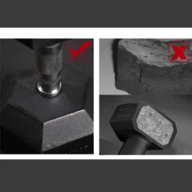 Details of a black dumbbell