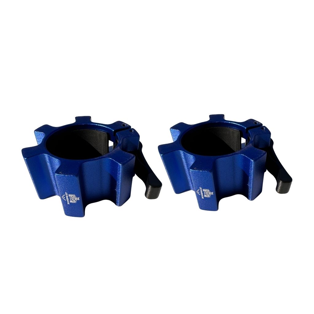 Olympic Barbell Collars 50mm Aluminum Clips – Blue