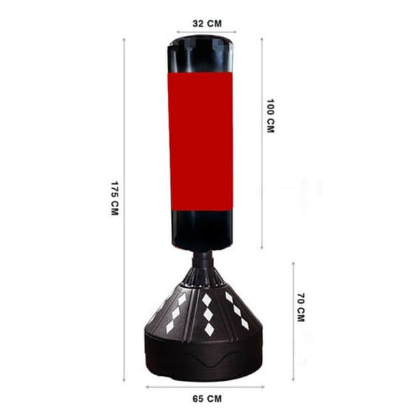 Red Freestanding boxing bag - Size details