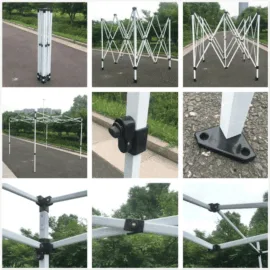 Material detail of a white gazebo.