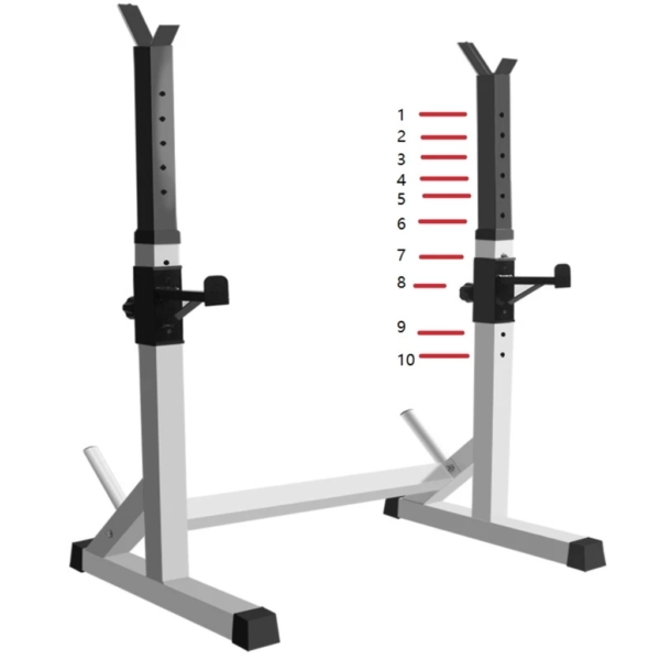Squat Rack Commercial Half Squat Rack- Height adjusting options from 1-10