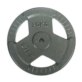 20Kg metal weight plate on a white background