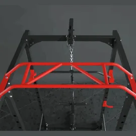 Power Cage Rack Solid Frame With Lat Pull Down with Weights Set and Adjustable Bench - Image 4