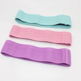 Close-up view of fabric resistance bands tailored for glute exercises.