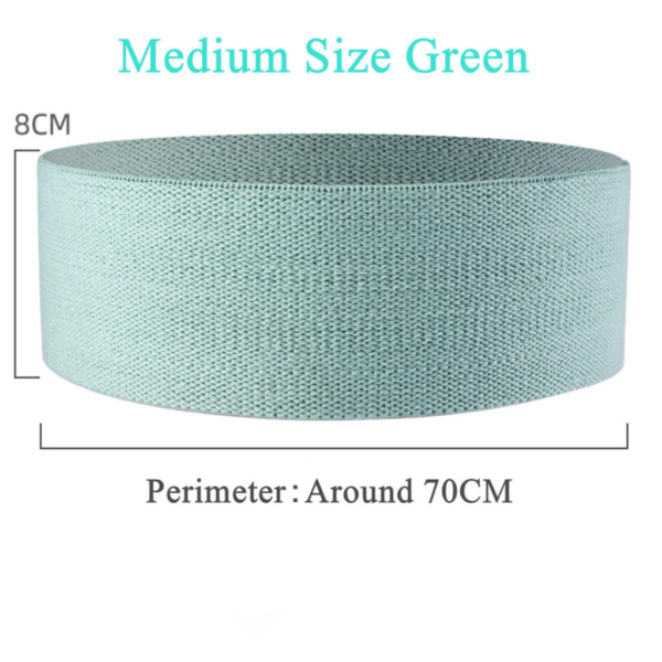 Green Resistance Band Booty Fabric Glutes 8cm Perimeter Around 70cm