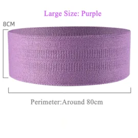 Array of fabric resistance bands for various glute exercises.