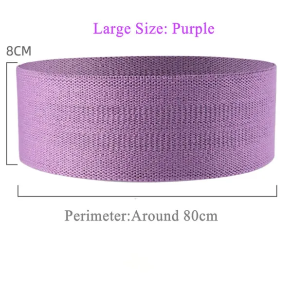 Array of fabric resistance bands for various glute exercises.