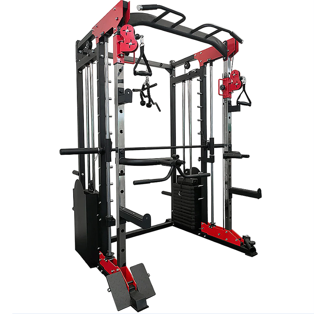 Smith Machine | Multifunctional Home Gym | All-in-One Trainer – Red