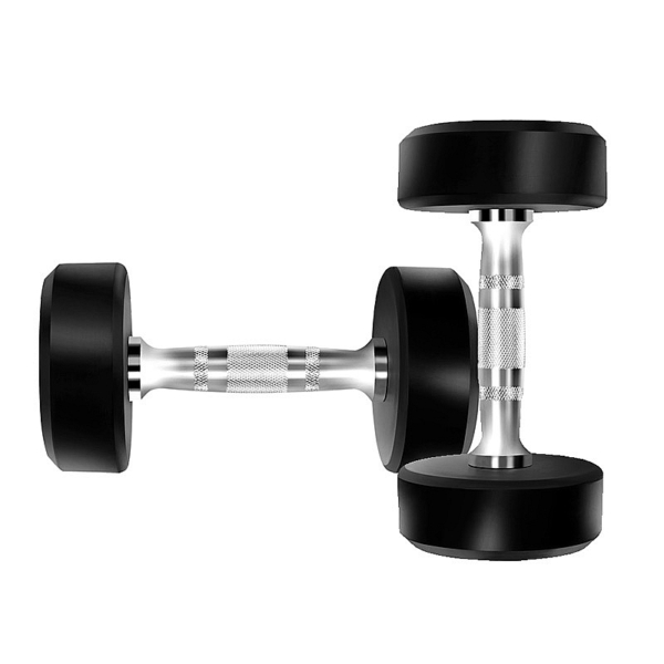 A pair of new dumbbells - Black and Silver