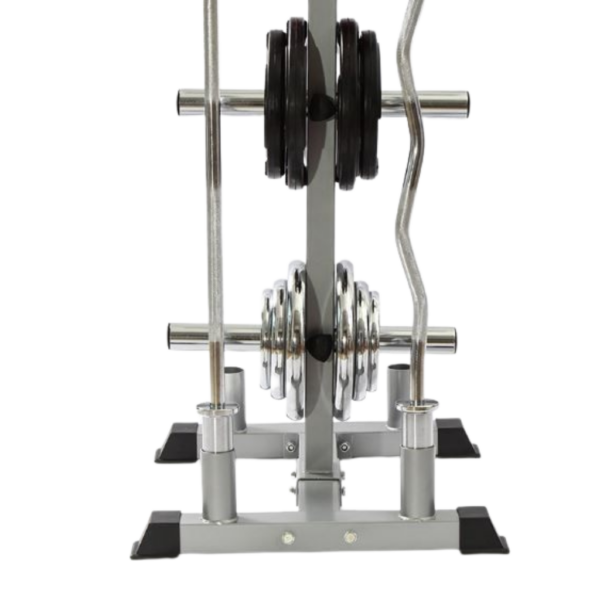Olympic Size Plates Rack with 4 barbell holder