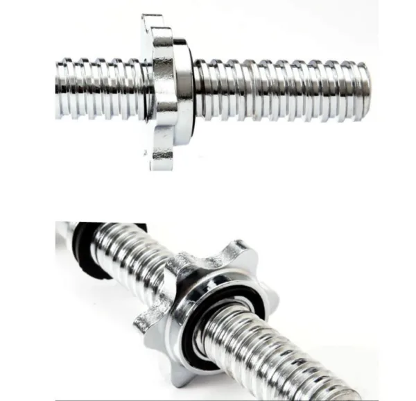 Dumbbell collars close-up for enhanced grip and stability."