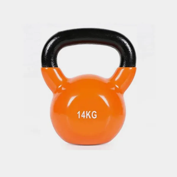 14kg Rubber-Coated Kettlebell - Orange