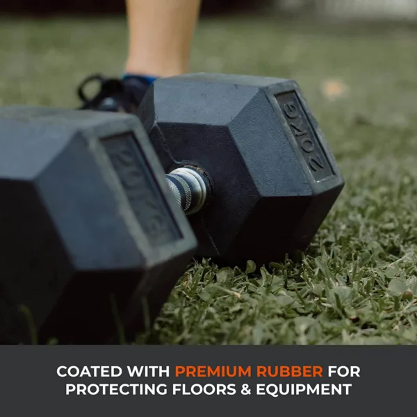 20 Dumbbell coated with premium rubber