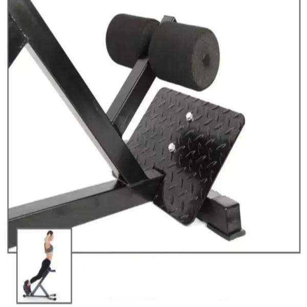 Adjustable Roman Chair Back Extension Bench - Foot rest