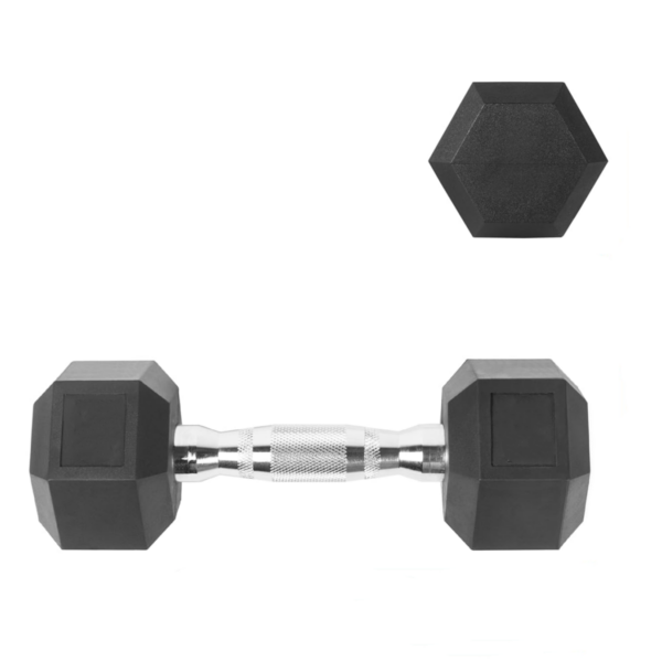 sides of the silver hex dumbbells