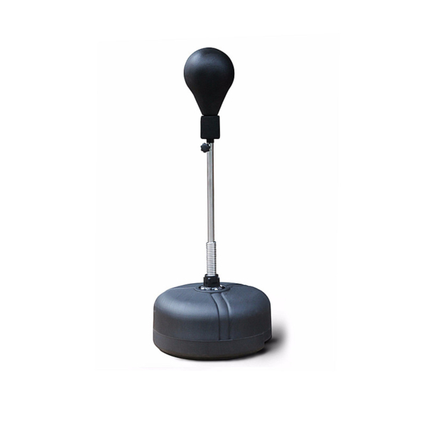 free-standing speed ball with a black ball