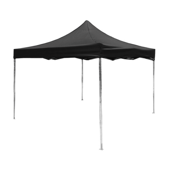 stainless steel gazbeo black canopy