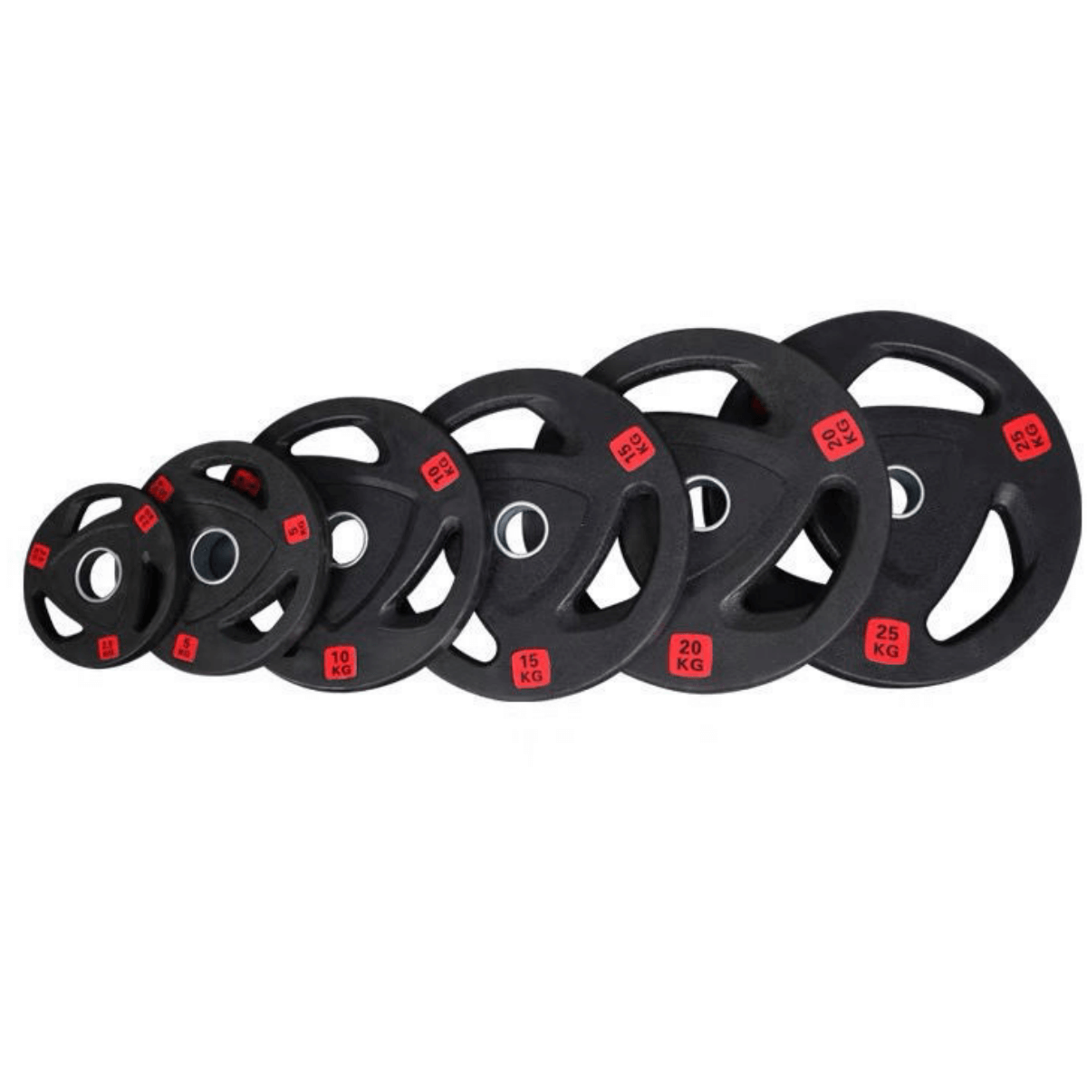 Weight Plates | Olympic Size 50mm | Rubber-Coated Grip Weights