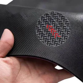 Detailed view of a high-quality yoga mat, highlighting its texture and design.