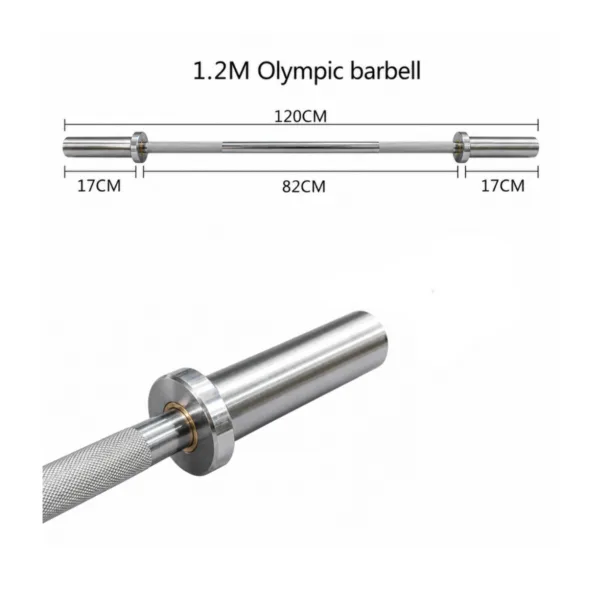 1.2m 500LB Silver Olympic Barbell02