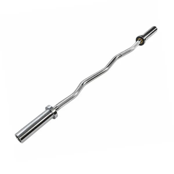 1.2m Curl Bar Silver 500LB Olympic Barbell